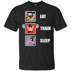 Dragon Ball - Eat Train Sleep Goku Overhead Press train insaiyan T Shirt & Hoodie