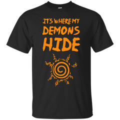 Naruto - Where my demons hide fan art T Shirt & Hoodie