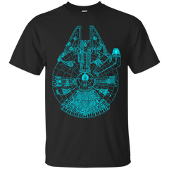 Star Wars - Blue Millennium Falcon T Shirt & Hoodie