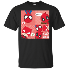 Deadpool - Go Red superheroes T Shirt & Hoodie