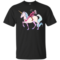 Deadpool - DeadpoolWitcher Unicorn Ride watercolor T Shirt & Hoodie