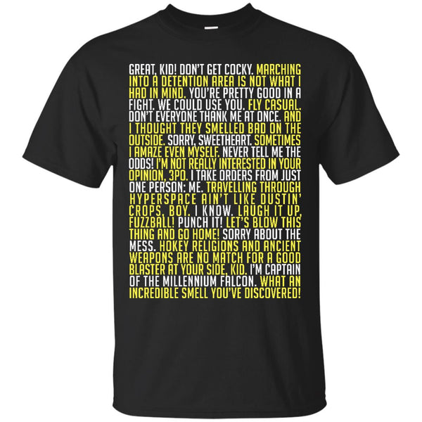 STAR WARS - Han Solo Quotes T Shirt & Hoodie