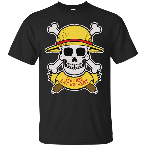 Luffy One Piece - Dead Men Eat No Meat anime T Shirt & Hoodie